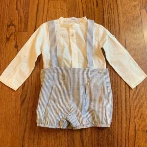 Laran Jihan Chic Collection One Piece Linen Cotton Jumper Set | 18 months